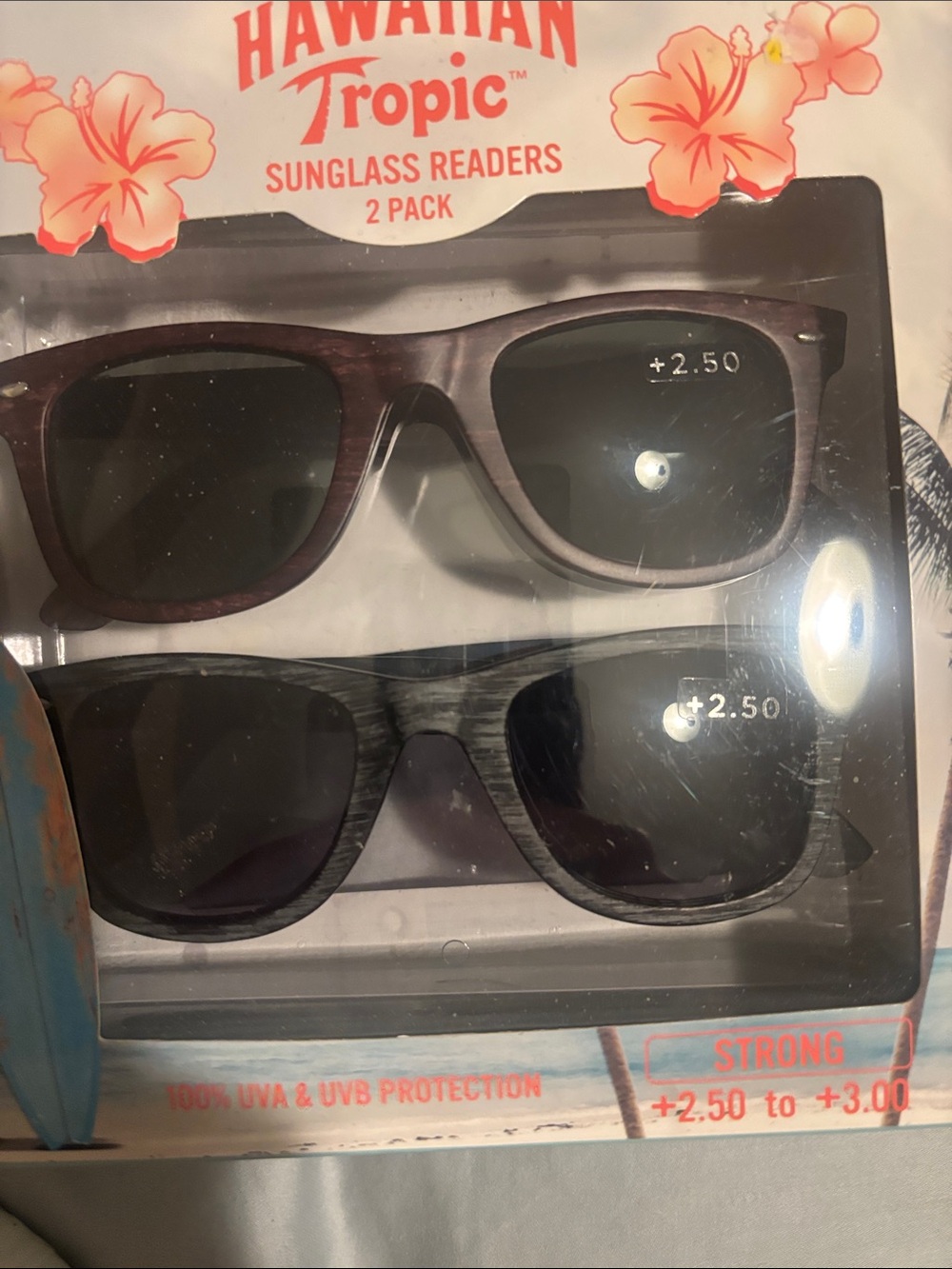 Hawaiian Tropic Women's Sunglass Readers 2-Pack — Black and Dark Brown